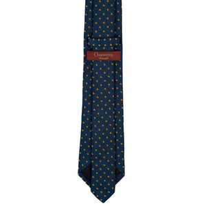 Necktie 100% Silk Blue Yellow Pattern