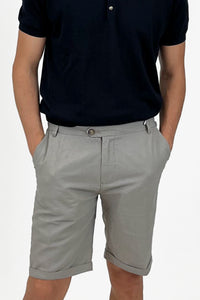 Sand beige linen/cotton shorts
