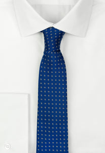 Γραβάτα 100% Silk Μπλέ Navy Σχέδιο 