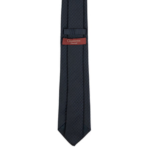 Γραβάτα 100% μετάξι μπλέ και μαύρο μοτίβο