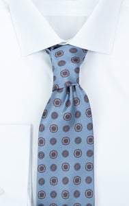 Γραβάτα 100% Silk Μπλε μοτίβο