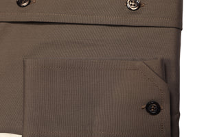 Καφέ cotton Πουκάμισο