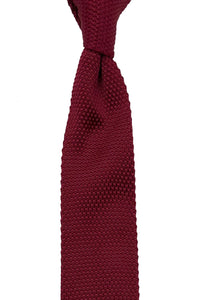 Red knitted tie