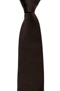 Brown silk tie