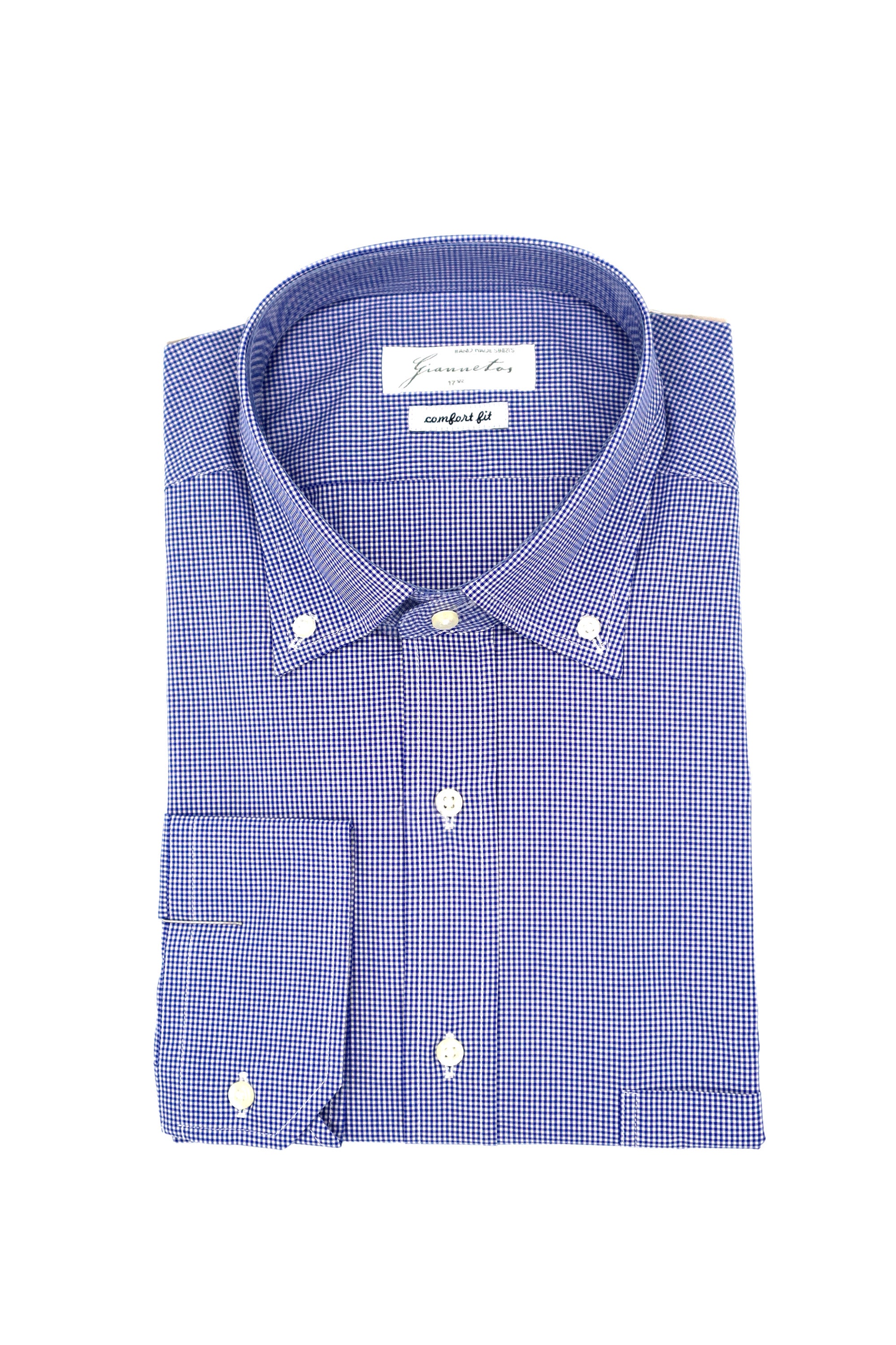 【giannetto】Cotton Check Shirt 38 giannetto】Cotton Check Shirt 38 Giannetto Portofino Men's