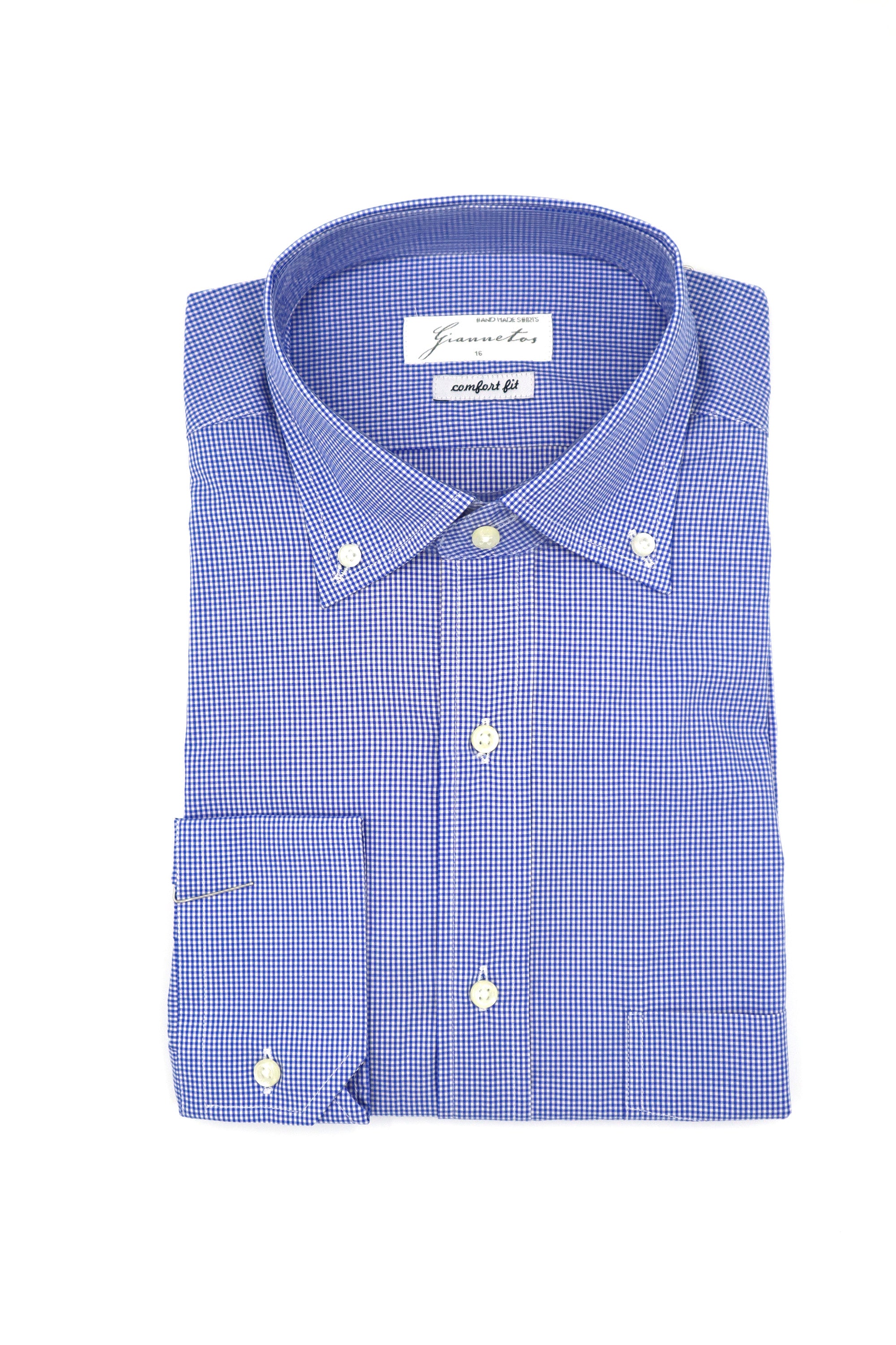 【giannetto】Cotton Check Shirt 38 giannetto】Cotton Check Shirt 38 Giannetto Portofino Men's