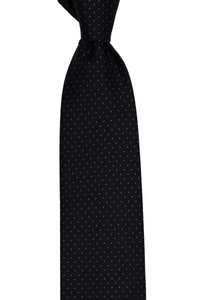 Italo Ferretti Signature Tie Black/Light Blue Dots