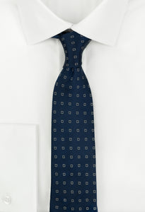 Necktie 100% Silk Blue Pattern