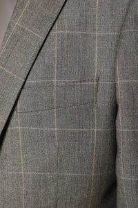 Jacket Wool Cashmere grey stripes