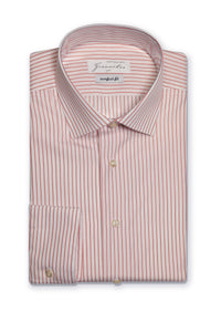 Red striped cotton shirt