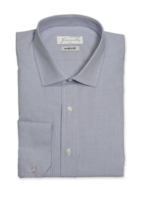 Blue small checkered cotton shirt