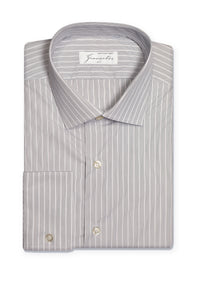 Grey striped cotton shirt